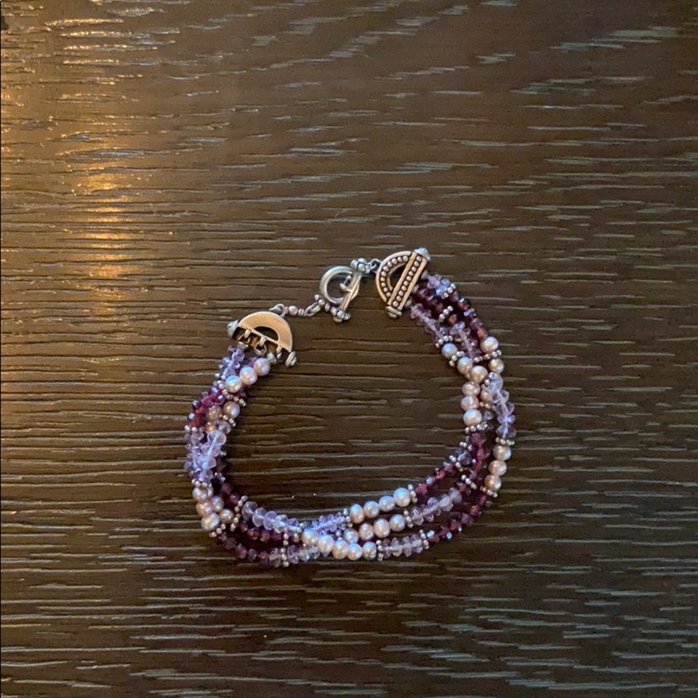 Pearl and amethyst bracelet